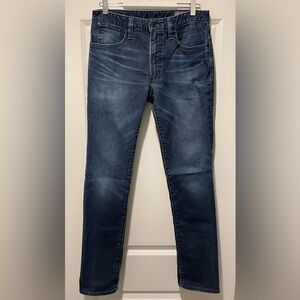 BONOBOS The Jetsetter Jean Slim Straight Stretch Denim Hollis Wash Size 31x34”